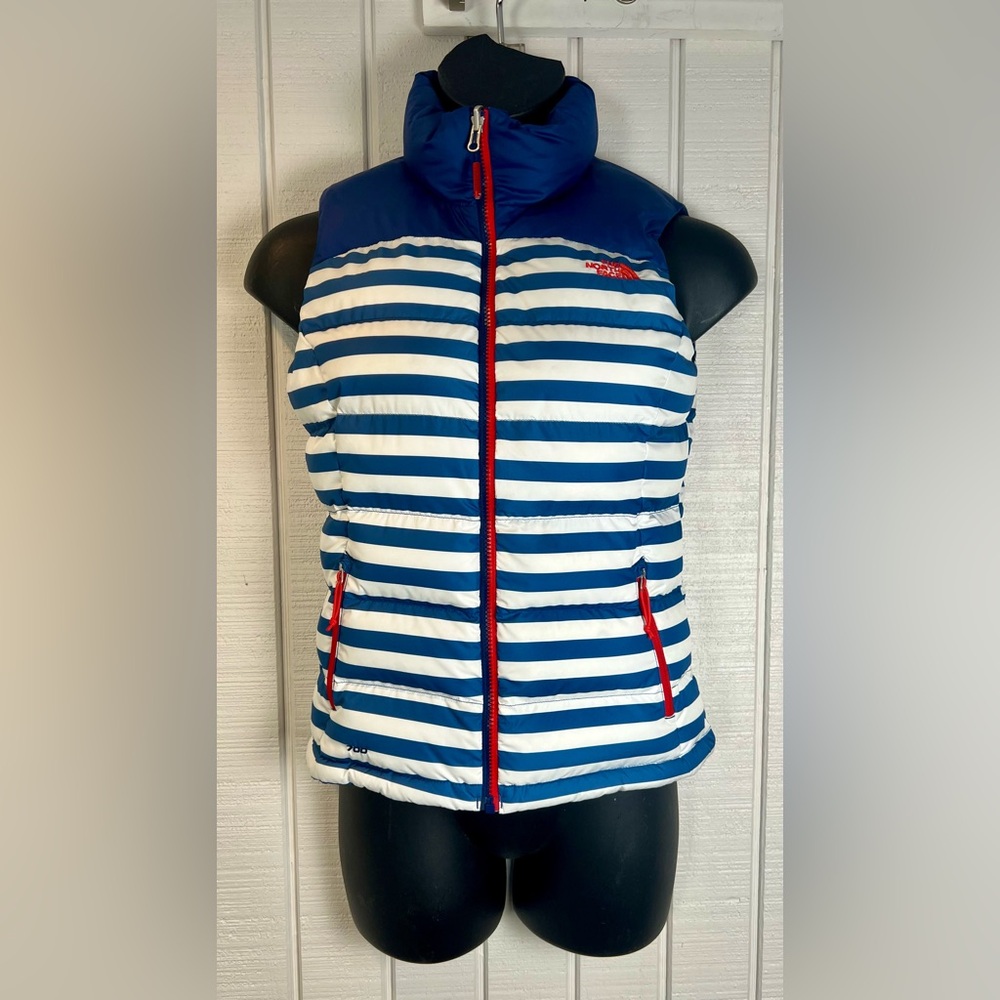 The North Face Goose Down 700 International Nuptse RU14 Blue & White Vest Small - Picture 12 of 12